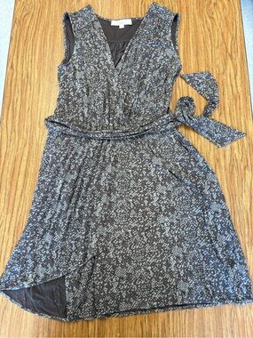 LOFT Sleeveless V-Neck Wrap Midi Dress